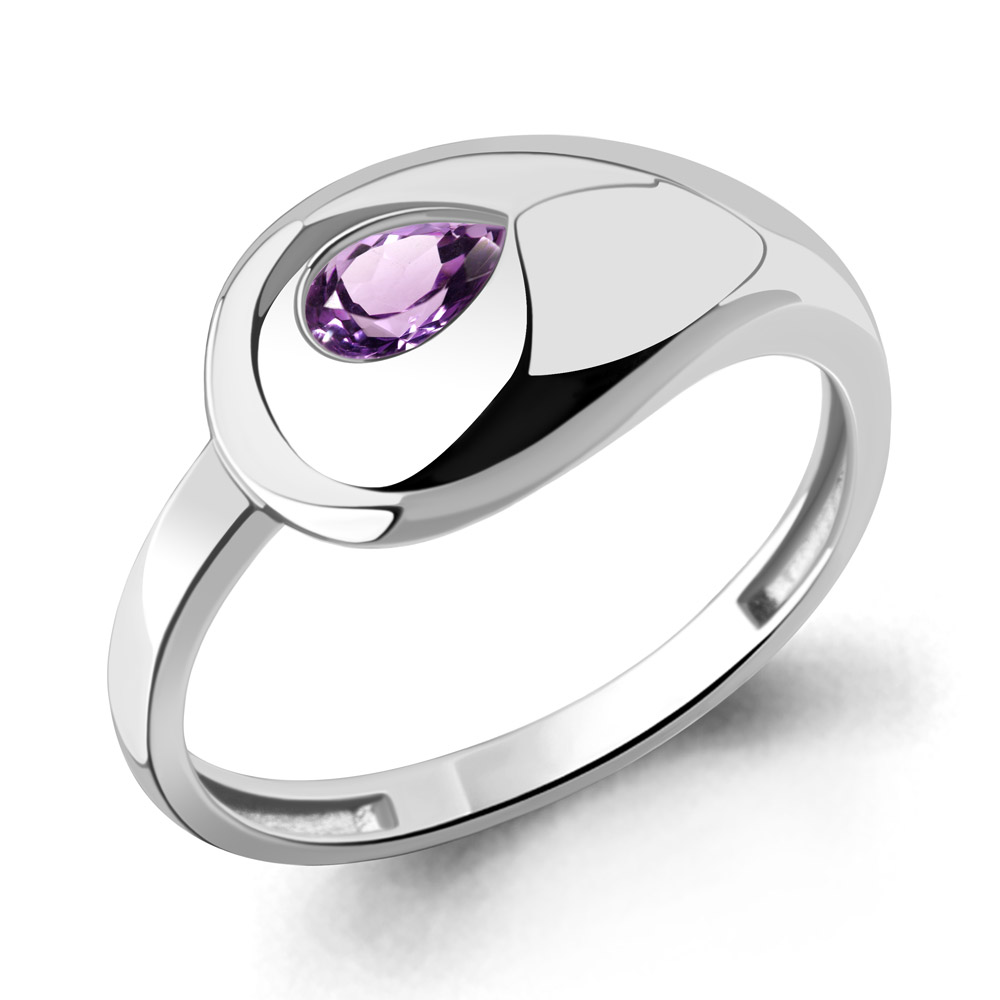 65025704 Кольцо из Серебра с аметистом