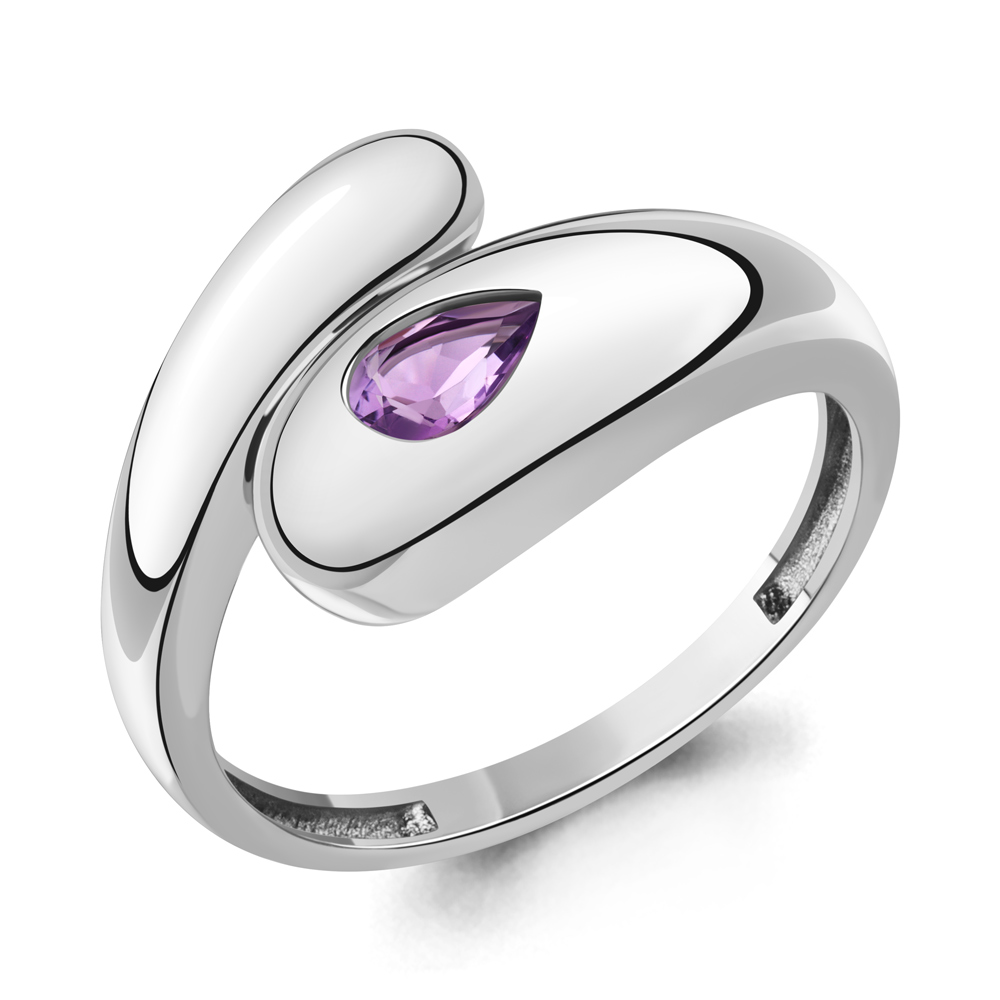 65025804 Кольцо из Серебра с аметистом