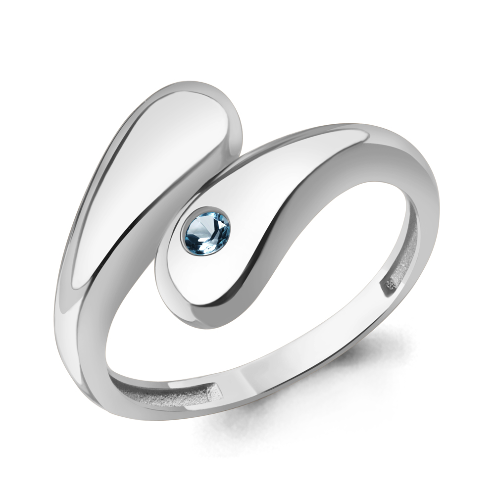 65025908 Кольцо из Серебра с топазом лондон блю