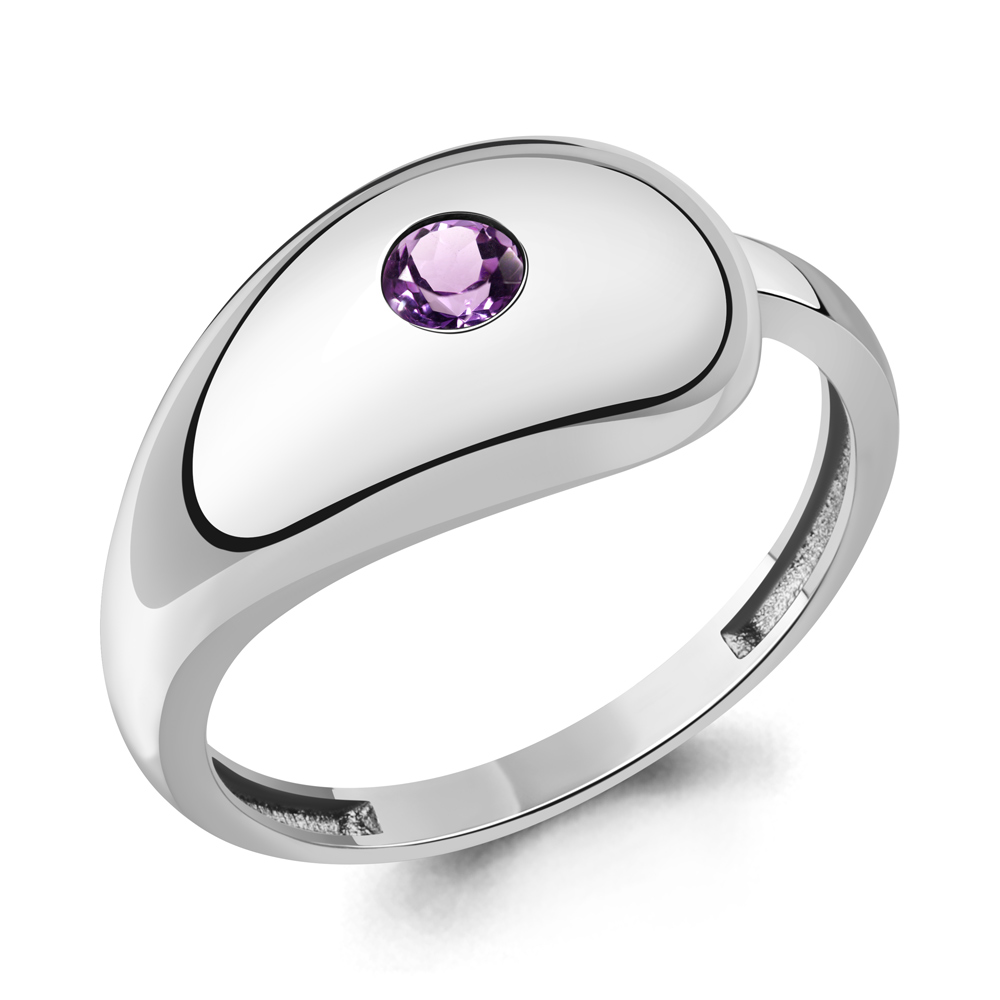 65026004 Кольцо из Серебра с аметистом