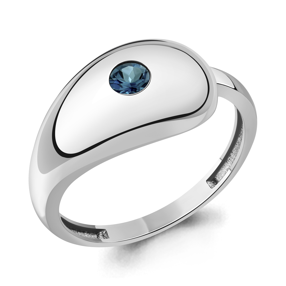 65026008 Кольцо из Серебра с топазом лондон блю