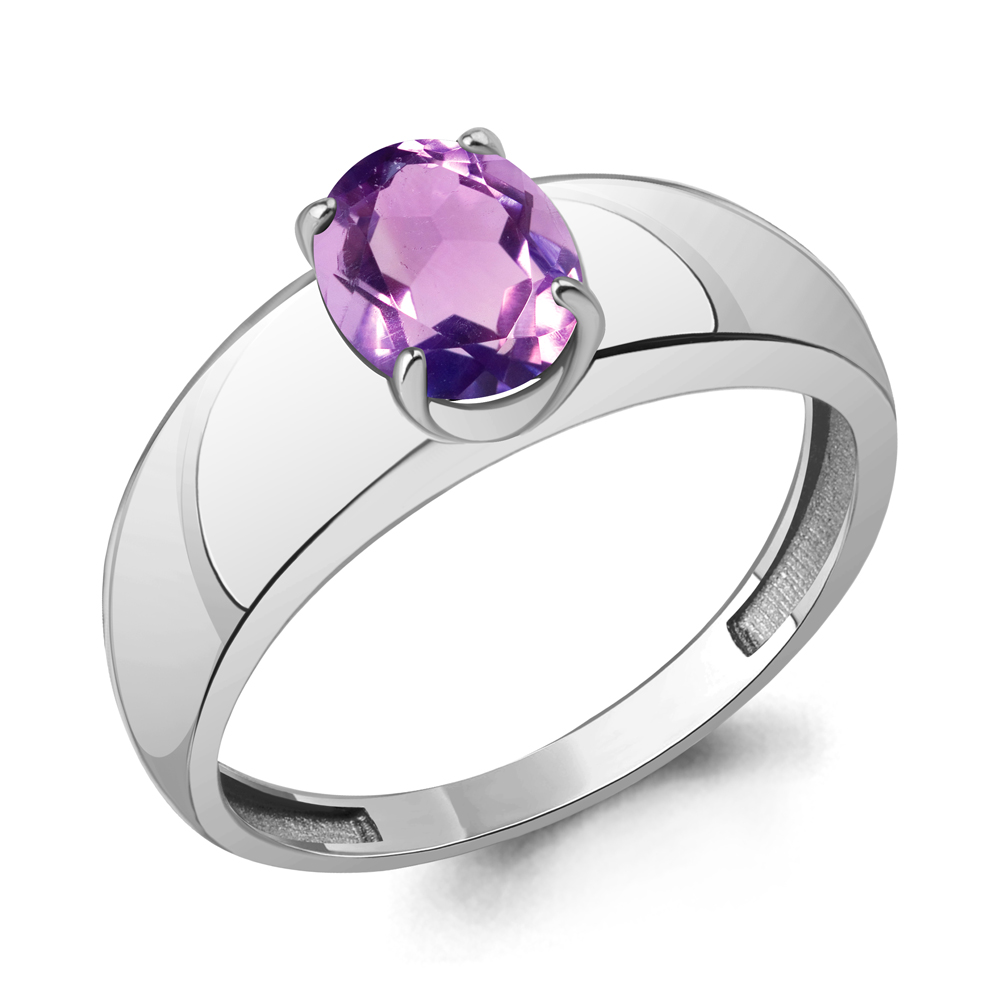 65026304 Кольцо из Серебра с аметистом