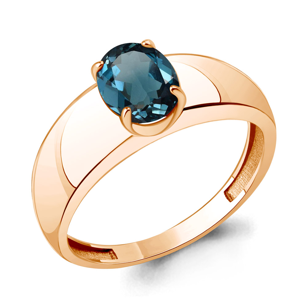 65026308 Кольцо из Золота с топазом лондон блю