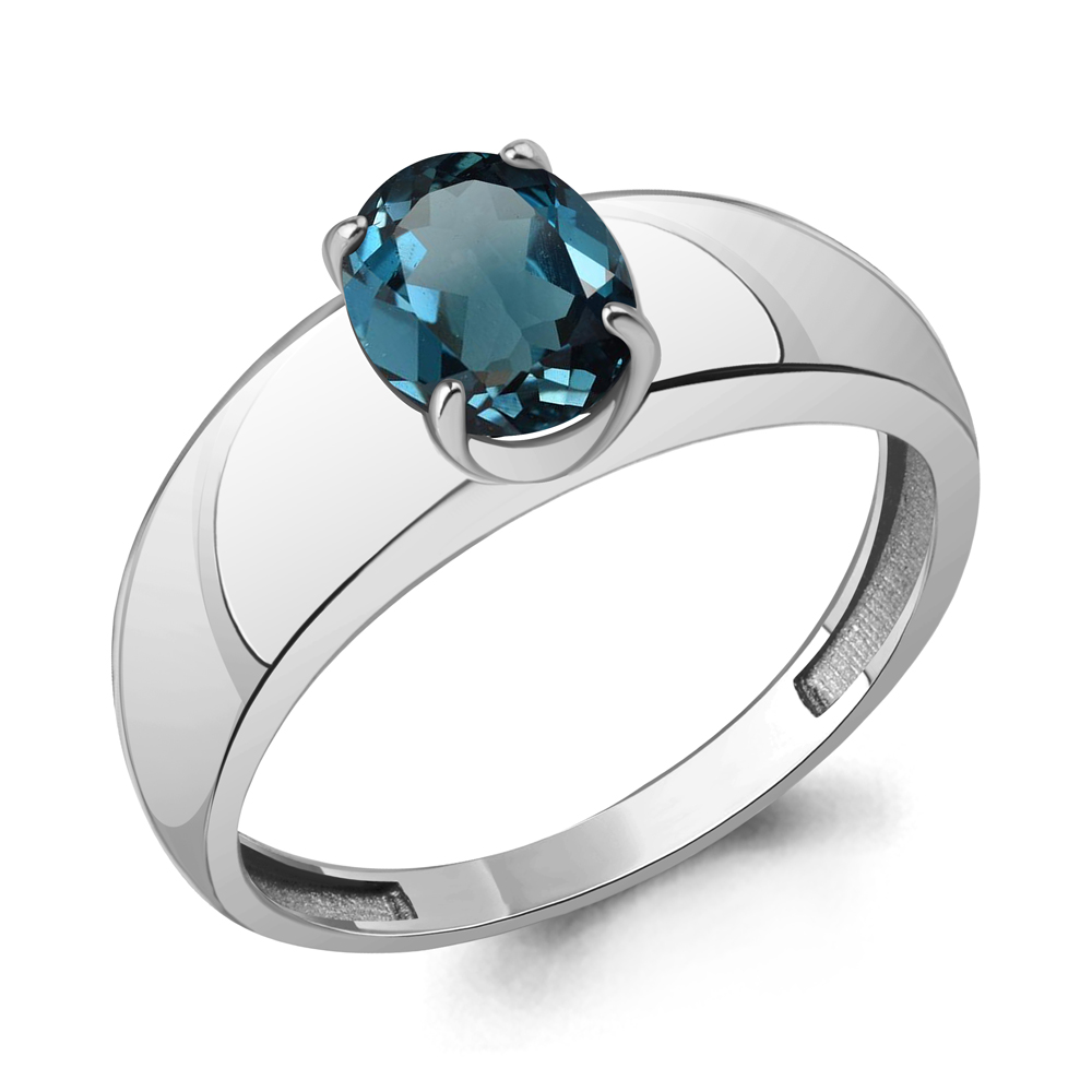 65026308 Кольцо из Серебра с топазом лондон блю