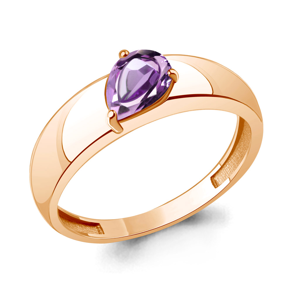 65026404 Кольцо из Золота с аметистом