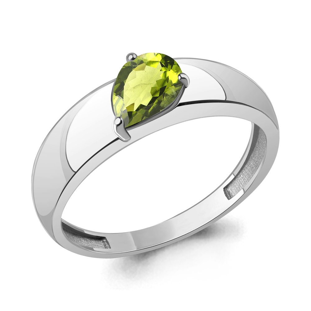 65026407 Кольцо из Серебра с хризолитом