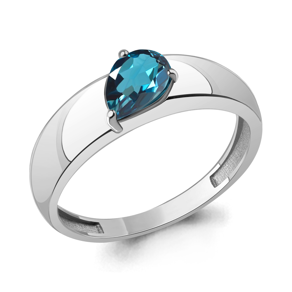 65026408 Кольцо из Серебра с топазом лондон блю
