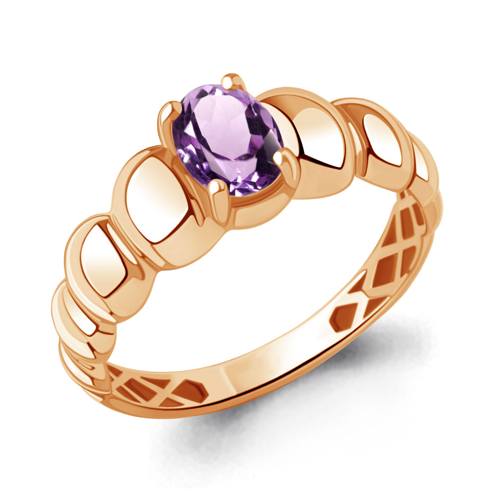 65026504 Кольцо из Золота с аметистом