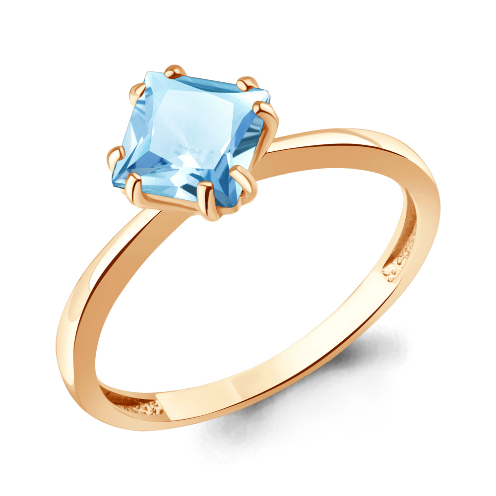 65026702 Кольцо из Золота с топазом скай блю
