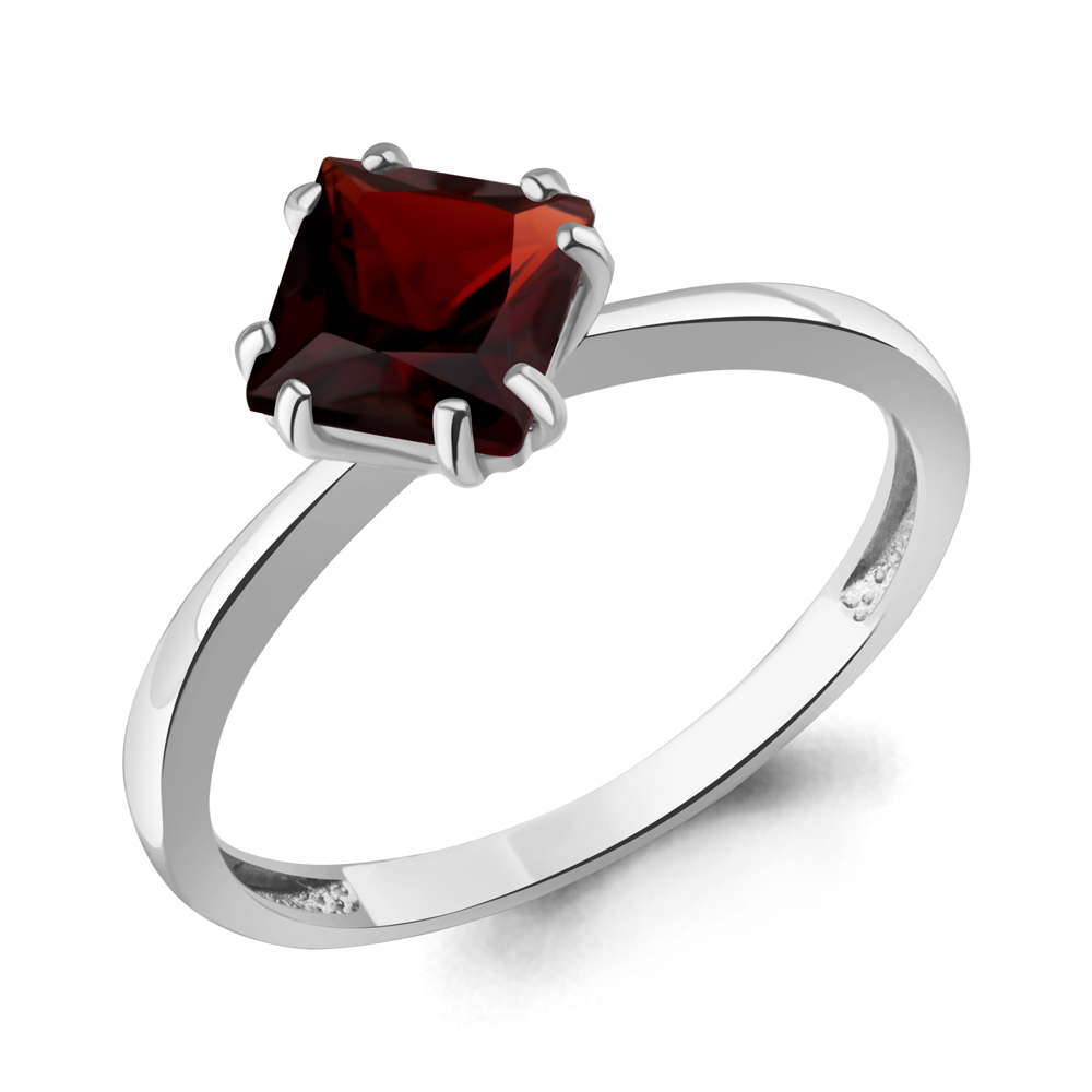 65026703 Кольцо из Серебра с гранатом