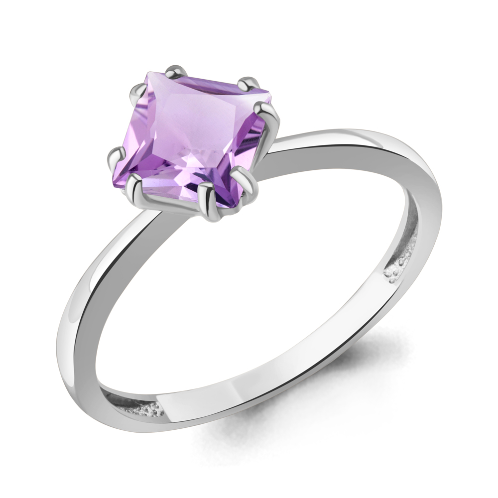 65026704 Кольцо из Серебра с аметистом