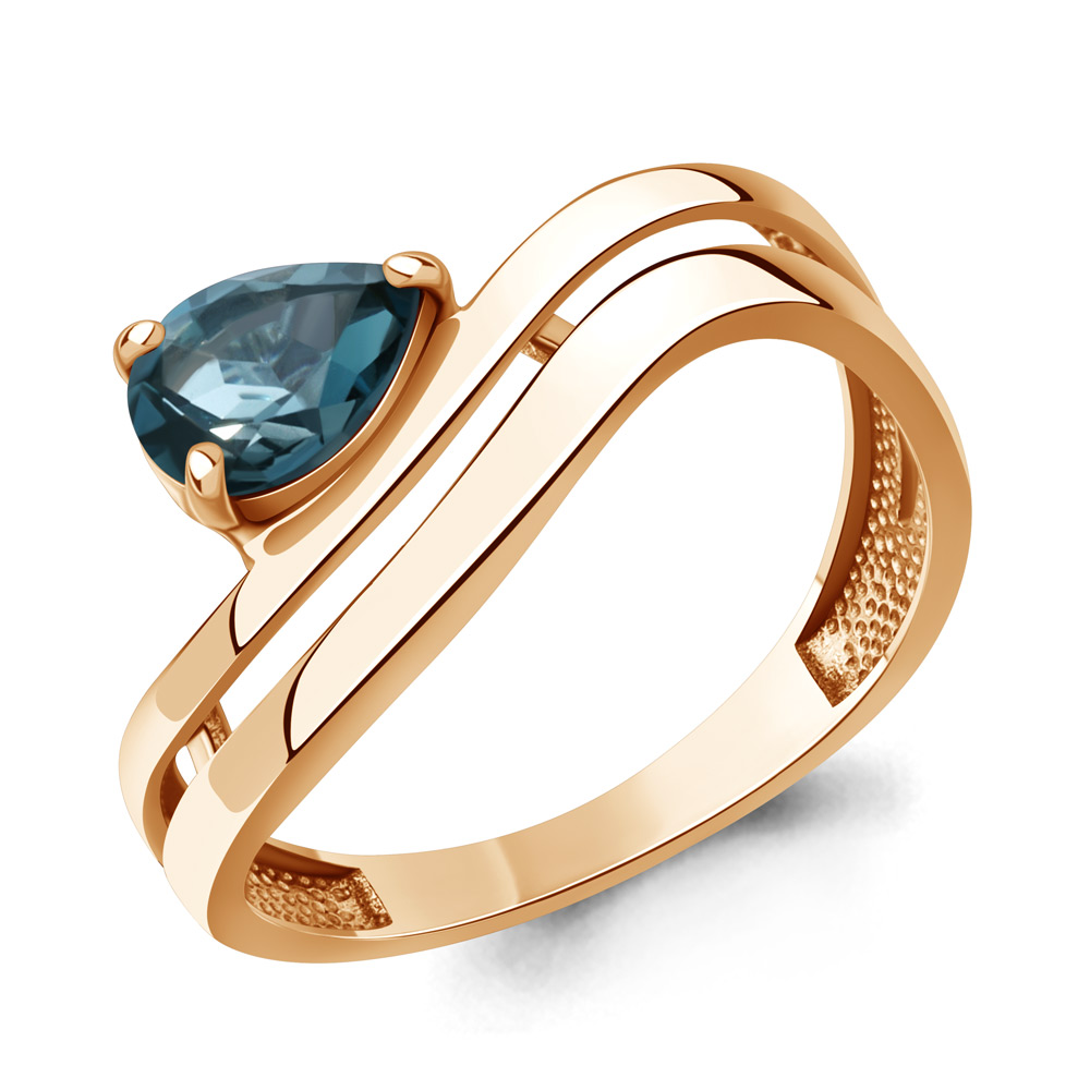 65026908 Кольцо из Золота с топазом лондон блю