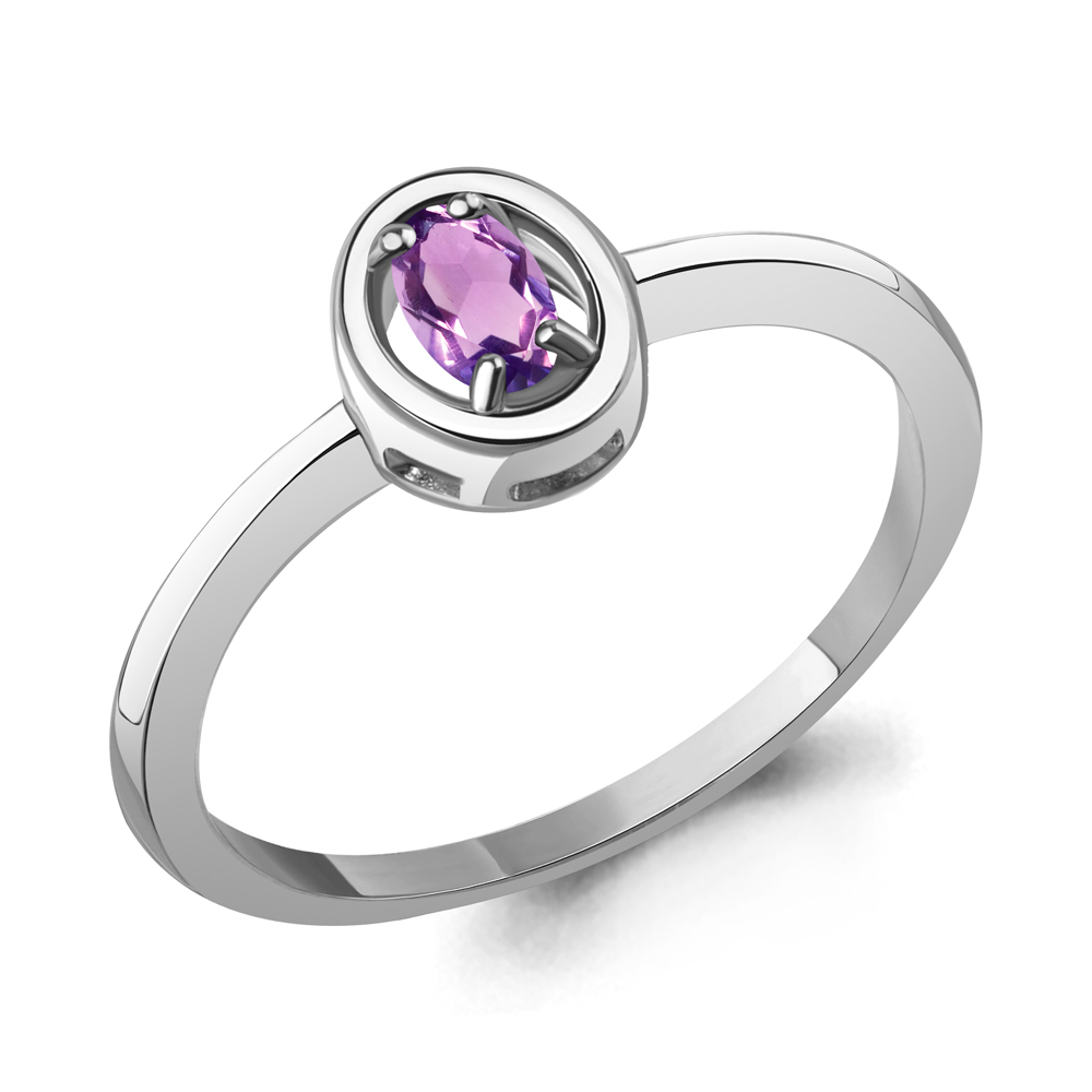 65027504 Кольцо из Серебра с аметистом