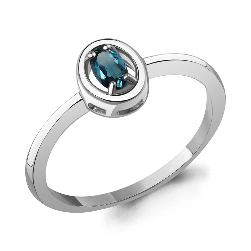 65027508 Кольцо из Серебра с топазом лондон блю