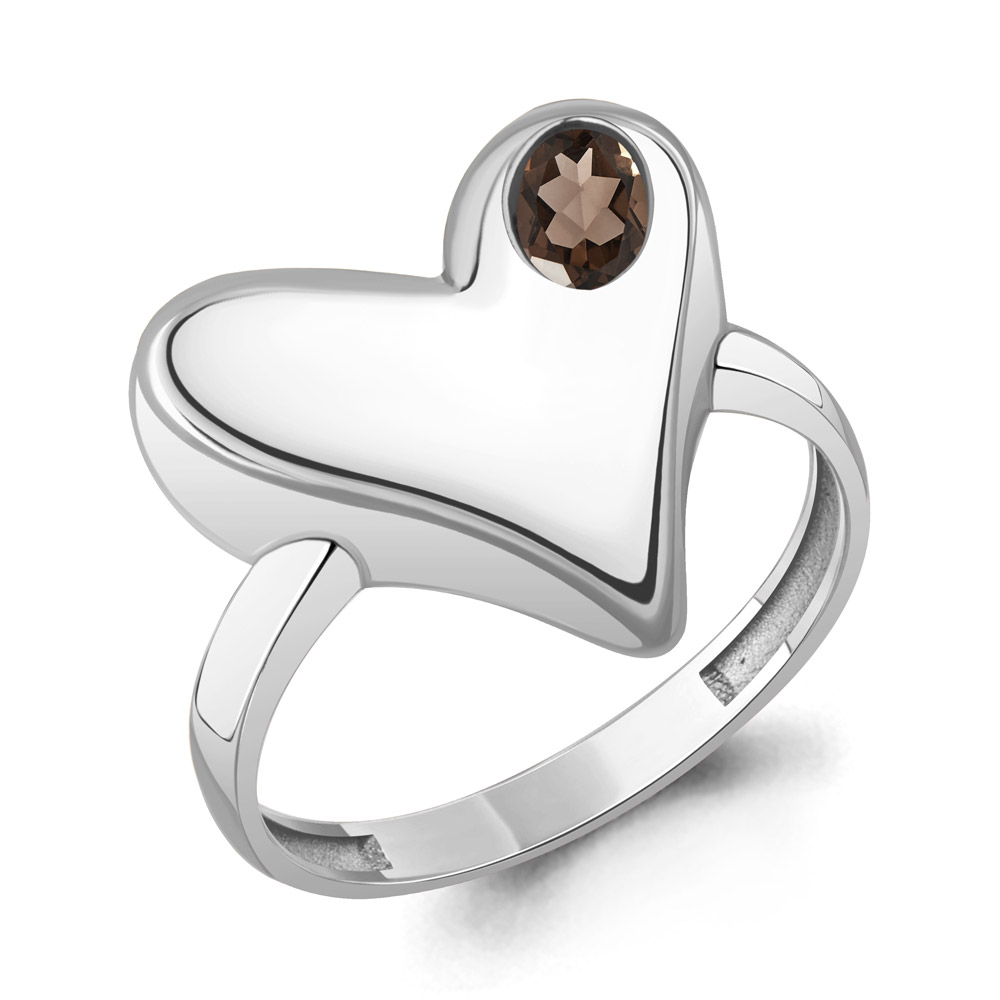 65027601 Кольцо из Серебра с кварцем дымчатым