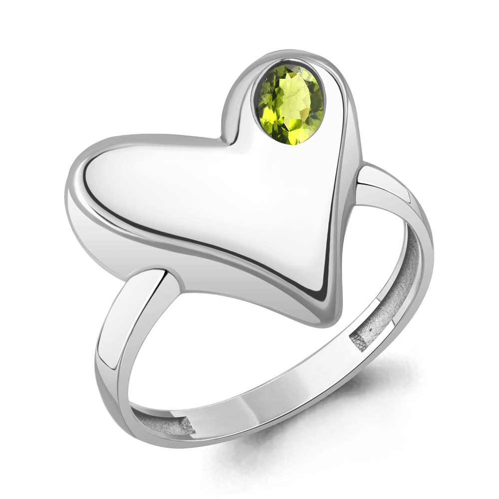 65027607 Кольцо из Серебра с хризолитом