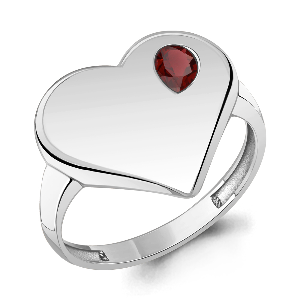65027703 Кольцо из Серебра с гранатом