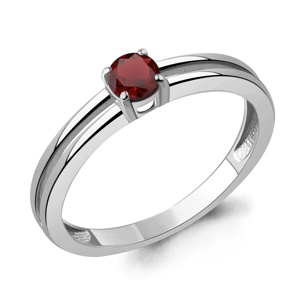 65027903 Кольцо из Серебра с гранатом