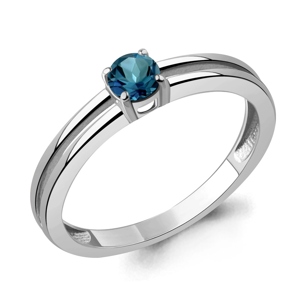 65027908 Кольцо из Серебра с топазом лондон блю