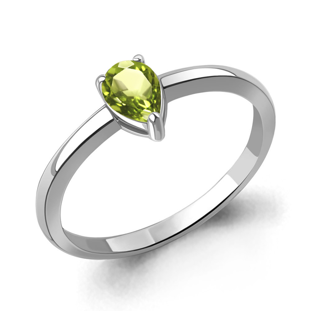 65029107 Кольцо из Серебра с хризолитом