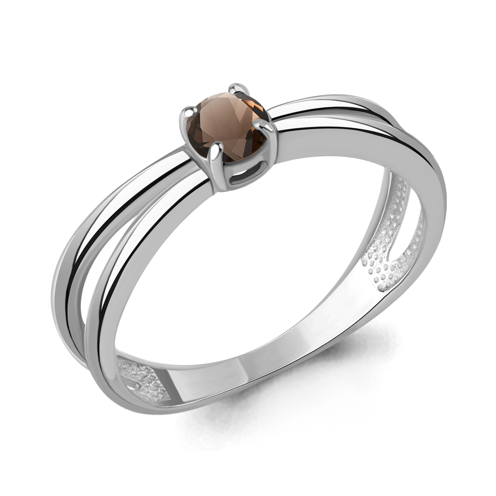 65029201 Кольцо из Серебра с кварцем дымчатым