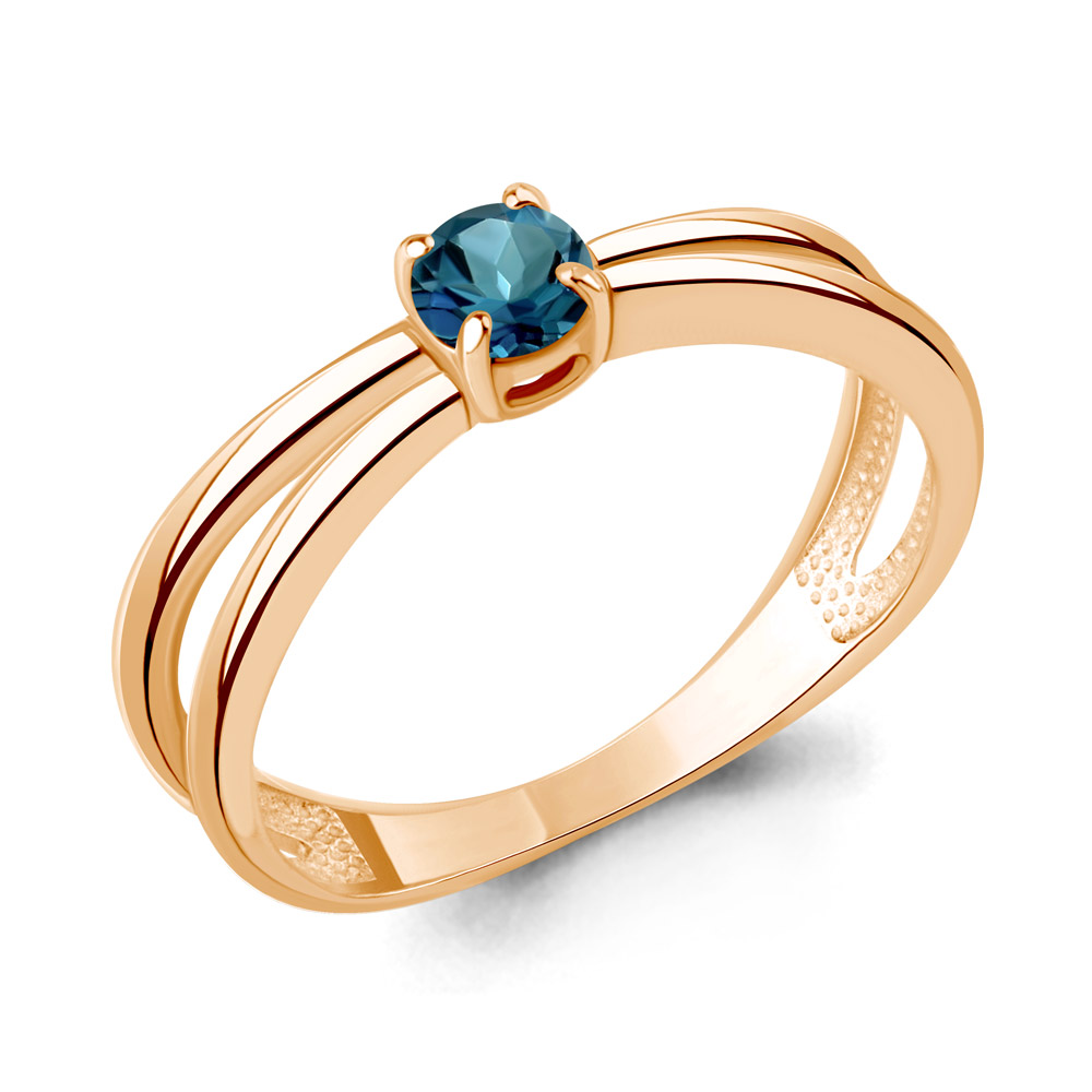 65029208 Кольцо из Золота с топазом лондон блю