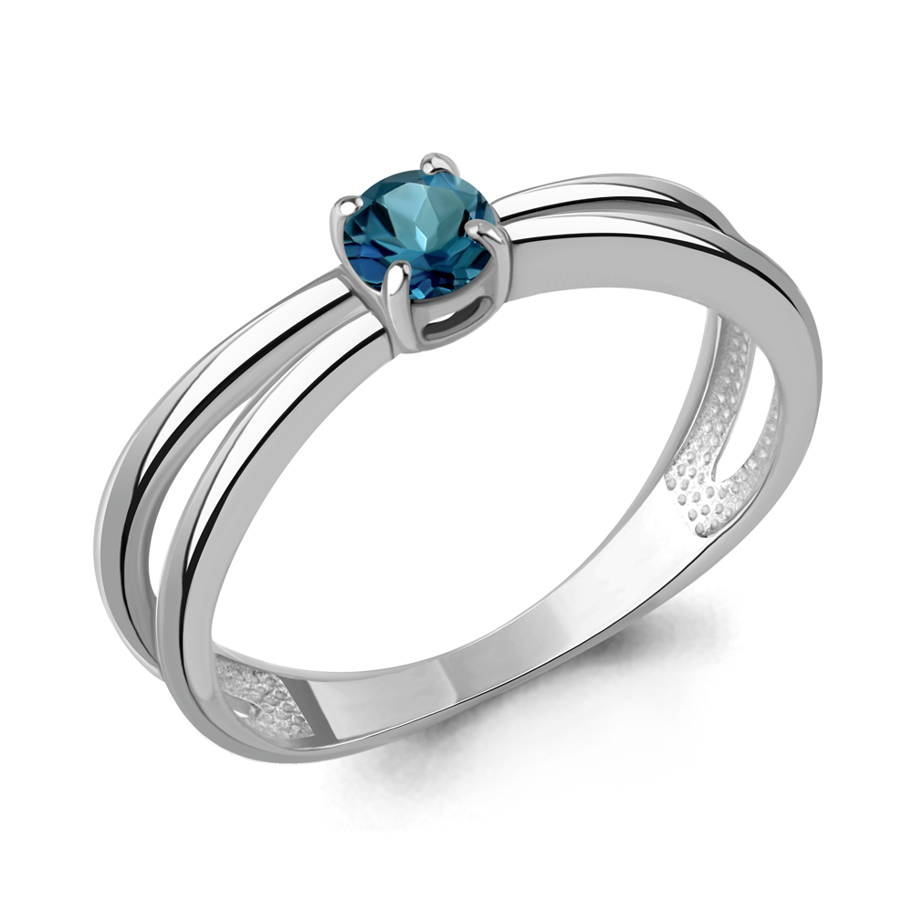 65029208 Кольцо из Серебра с топазом лондон блю