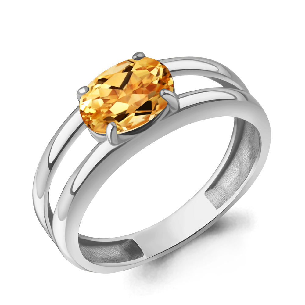65029406 Кольцо из Серебра с цитрином
