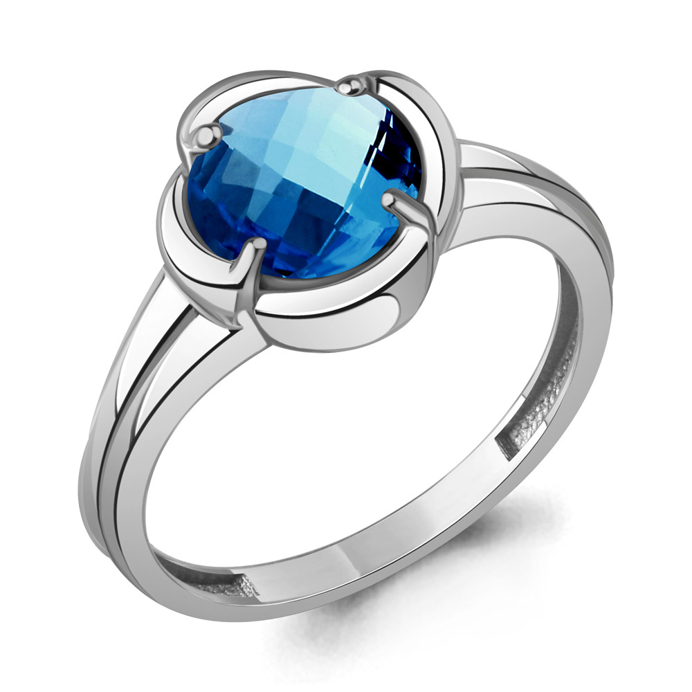 65030993 Кольцо из Серебра с нанотопазом лондон