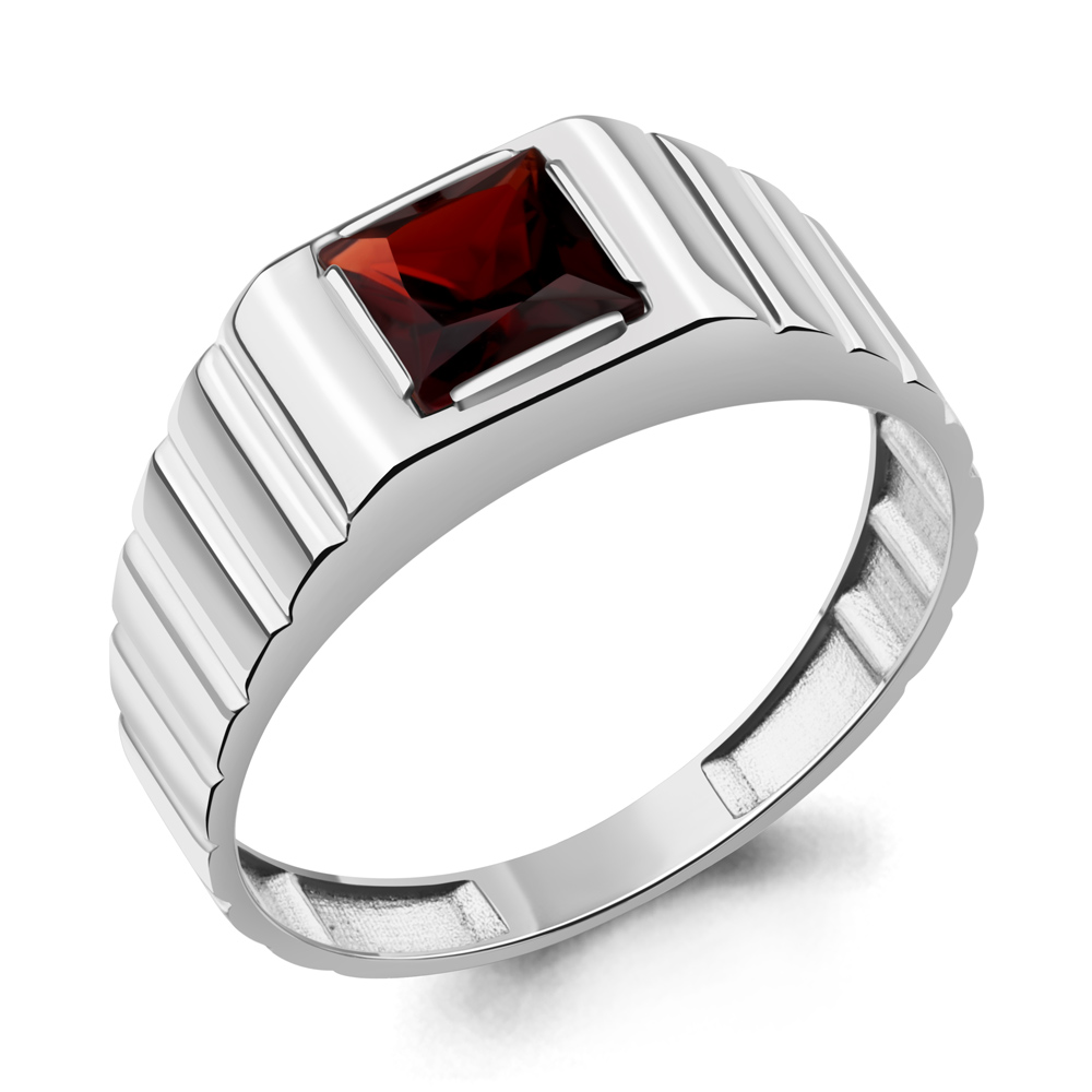 65031503 Кольцо из Серебра с гранатом