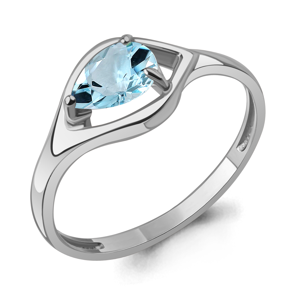 65032502 Кольцо из Серебра с топазом скай блю
