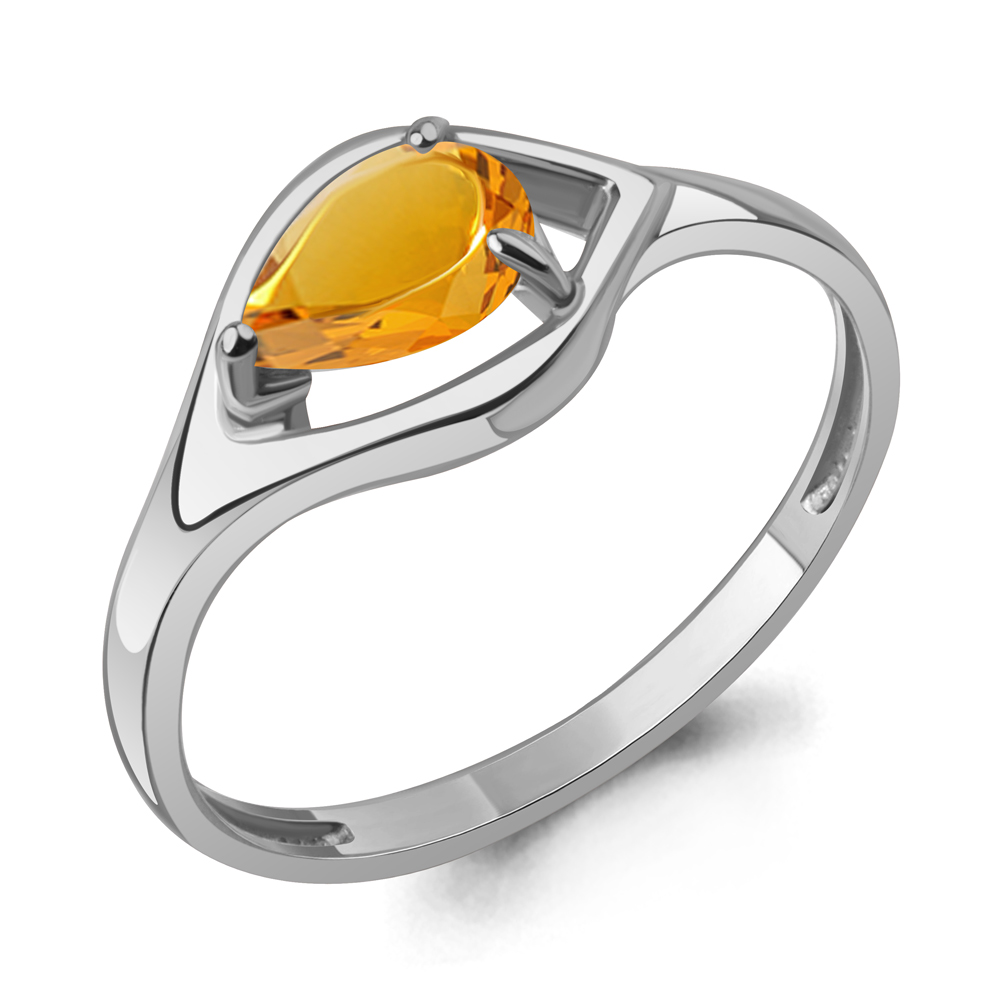 65032506 Кольцо из Серебра с цитрином