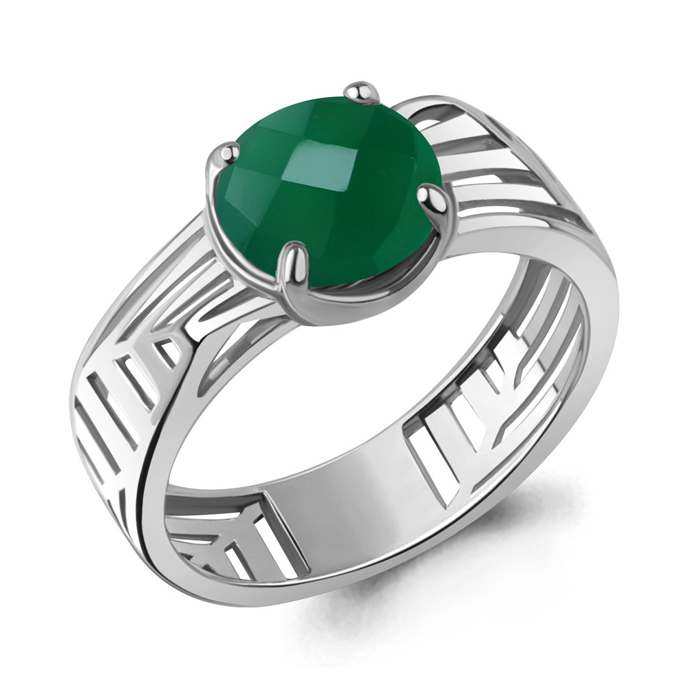 65033009 Кольцо из Серебра с агатом