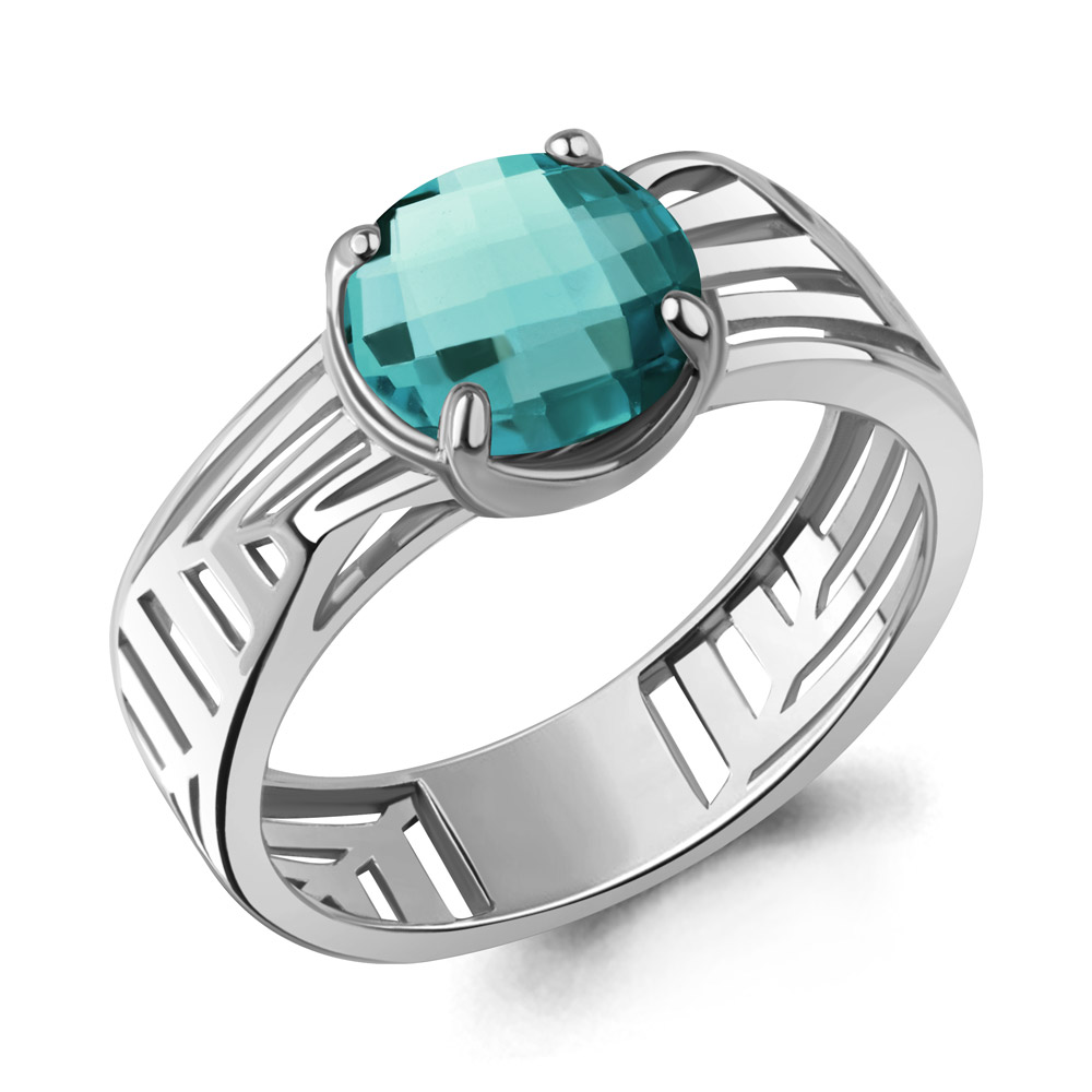 65033088 Кольцо из Серебра с нанотурмалином иск.