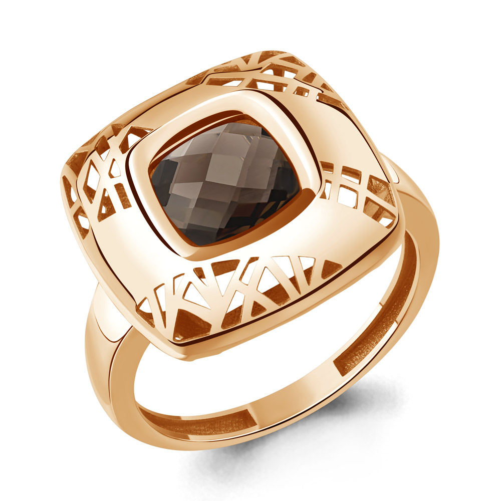 65033201 Кольцо из Золота с кварцем дымчатым