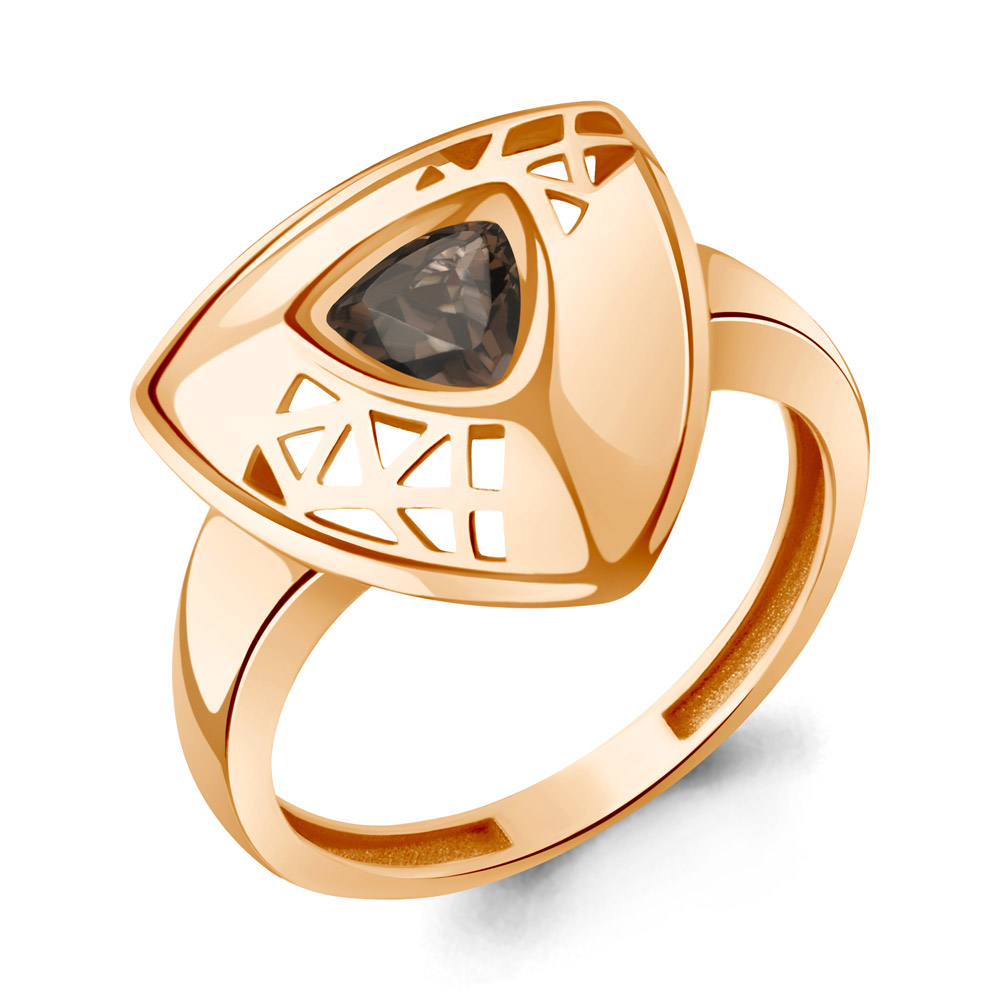 65033401 Кольцо из Золота с кварцем дымчатым