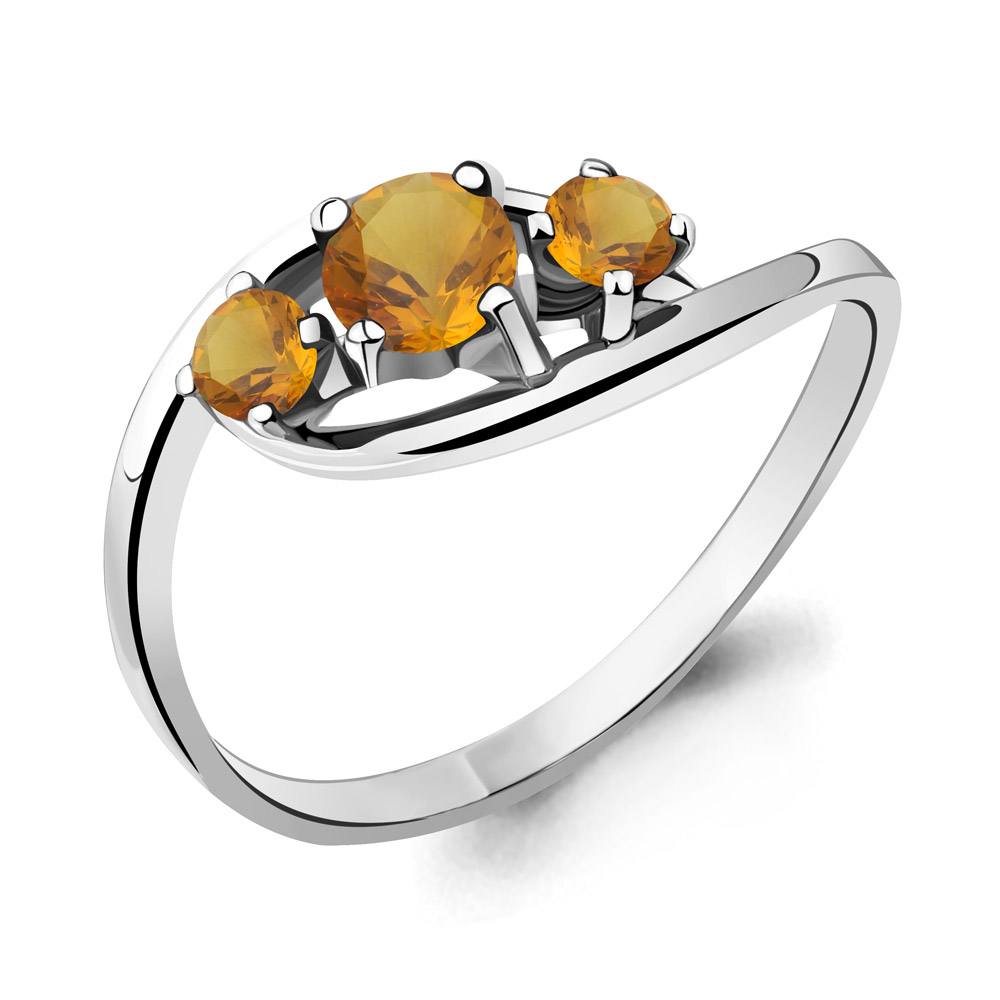 6509006 Кольцо из Серебра с цитринами