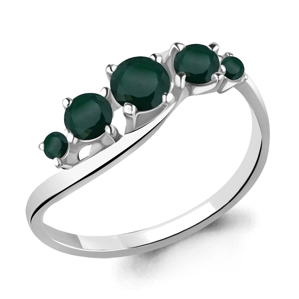 6509209 Кольцо из Серебра с агатами