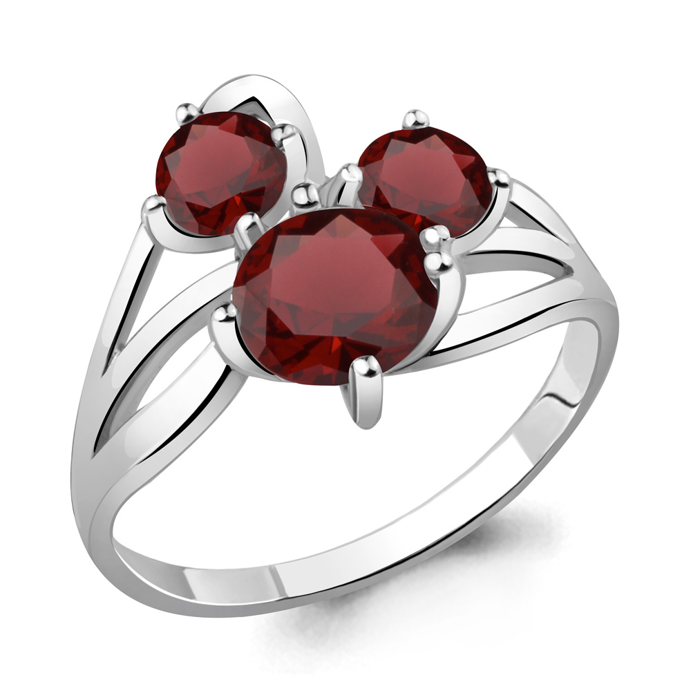 6513603 Кольцо из Серебра с гранатами