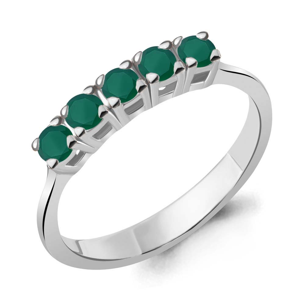 6517109 Кольцо из Серебра с агатами