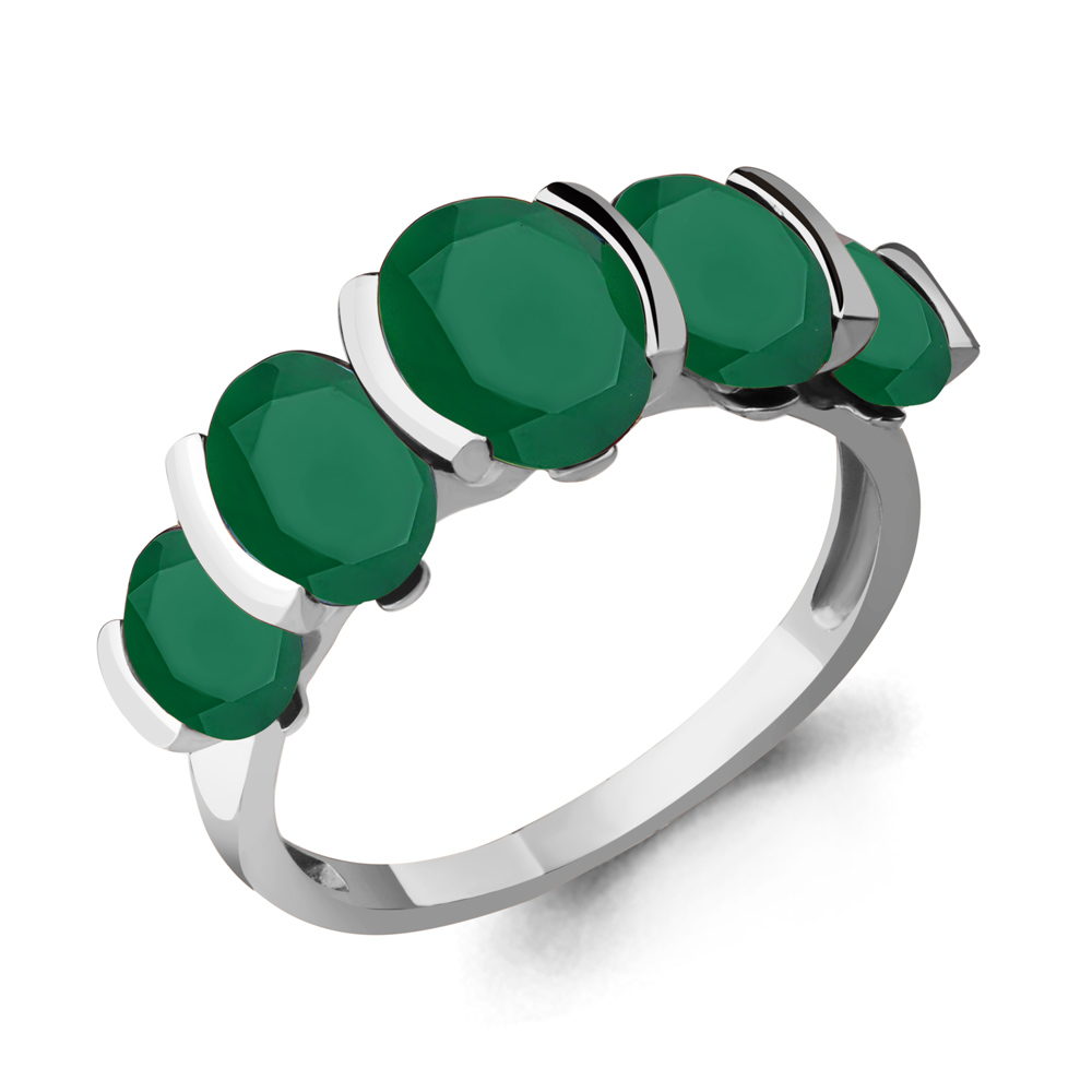 6523709 Кольцо из Серебра с агатами