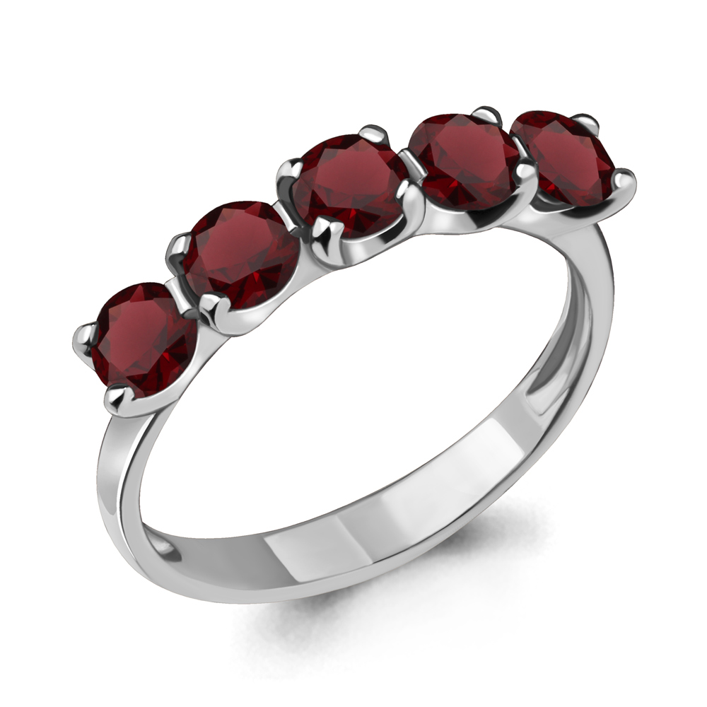 6526003 Кольцо из Серебра с гранатами