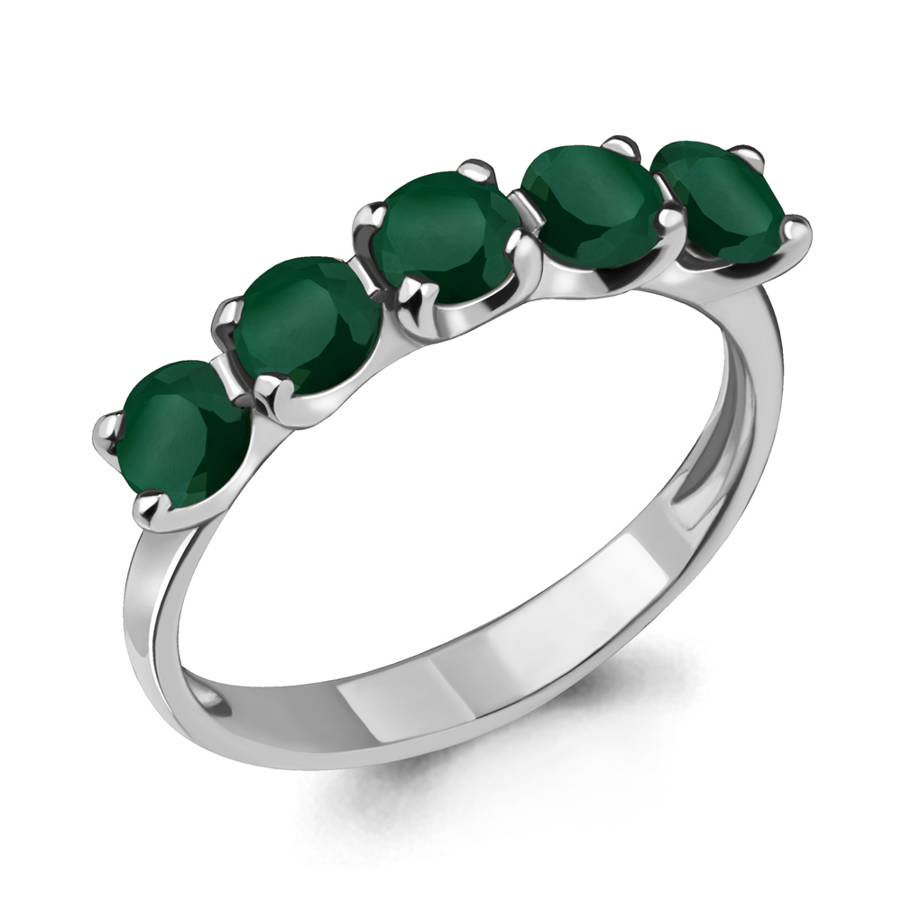 6526009 Кольцо из Серебра с агатами