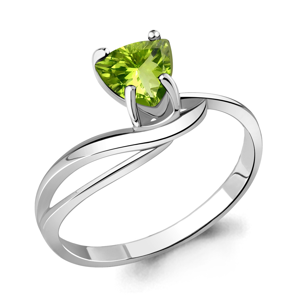 6532807 Кольцо из Серебра с хризолитом