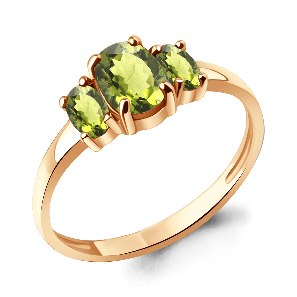 6535407 Кольцо из Золота с хризолитами