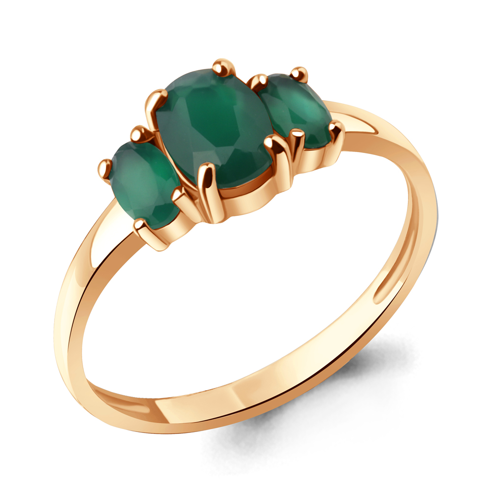 6535409 Кольцо из Золота с агатами