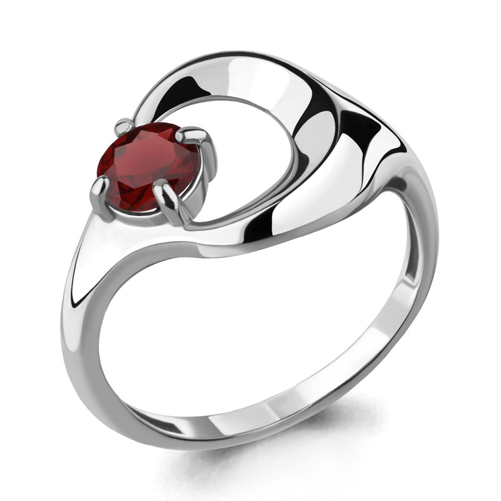 6552203 Кольцо из Серебра с гранатом
