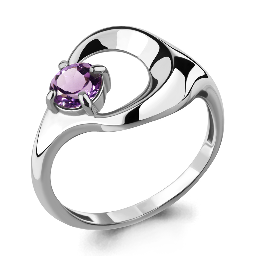 6552204 Кольцо из Серебра с аметистом