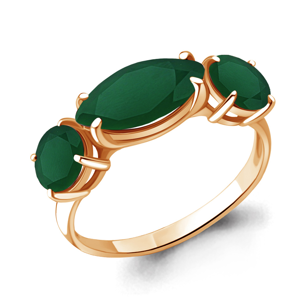 6559209 Кольцо из Золота с агатами