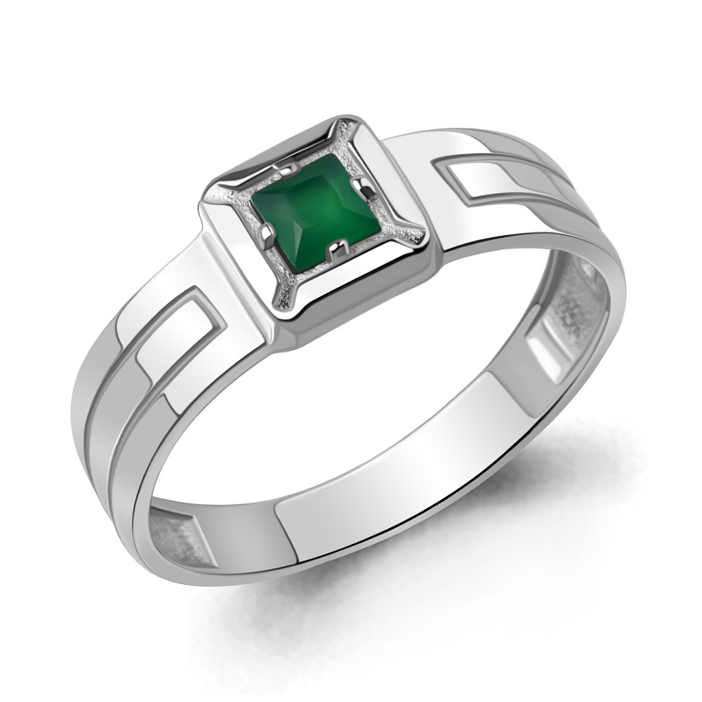 6561709 Кольцо из Серебра с агатом